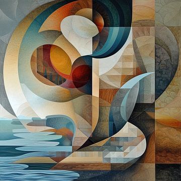 Modern Abstract | Rhythmic Mirage van Kunst Kriebels