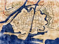 Map of Gorinchem centrum with the style 'Serene Summer'