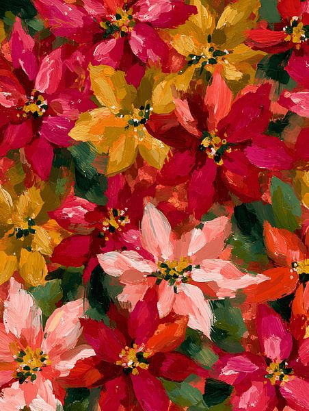Poinsettia Garden by Gypsy Galleria