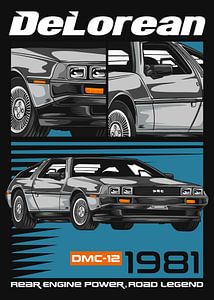 DeLorean DMC-12 Zeitmaschine Auto von Adam Khabibi