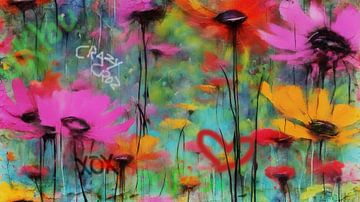 Kleurrijke bloemen van Sabine Schemken
