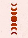 Retro-Poster mit Mond. Boho-Stil. Nr. 3 von Dina Dankers Miniaturansicht