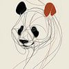 Décoration murale « Panda » (dessin au trait) sur Digital Picture Art