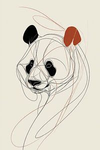 Décoration murale « Panda » (dessin au trait)