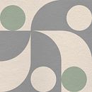 Bauhaus and retro 70s inspired geometry in grey and green by Dina Dankers thumbnail