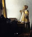 Johannes Vermeer. Jonge vrouw met parelketting van 1000 Schilderijen thumbnail