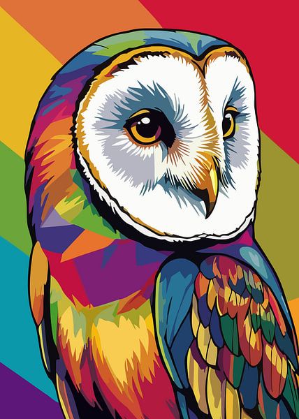 Chouette effraie Pop Art par MIROKKU