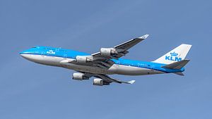 KLM Boeing 747-400 ist zu einem weit entfernten Ziel abgeflogen.