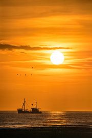 Zonsondergang aan de Noordzeekust van Achim Thomae Photography