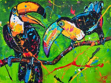 Joyeux toucans sur Happy Paintings