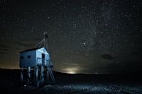 Drenkelingenhuisje Terschelling in der Nacht