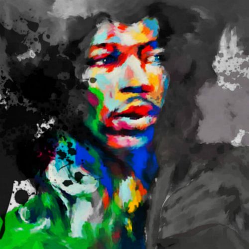 Motif Jimi Hendrix Original 01 Blurred Game - Splash