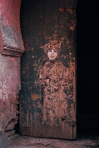 Mystical Moroccan Door Art in Marrakech
