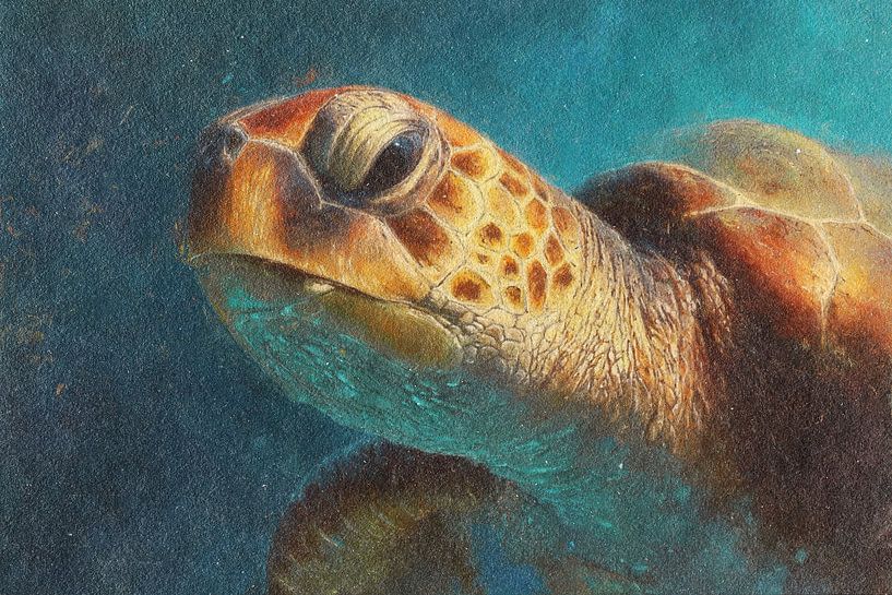 Schildkröte in tiefer Stille von Whale & Sons