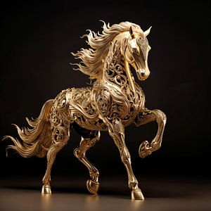 Arabisches Pferd goldene Figur