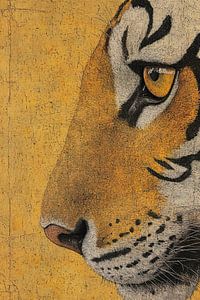 Goldener Tiger im Profil