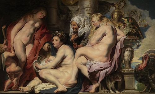 Jacob Jordaens, The Daughters of Cecrops Find the Serpent-Child Erichthonius, 1617