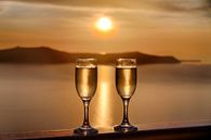 Santorini Sunset Celebration van Erwin Blekkenhorst thumbnail