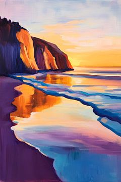 Sonnenuntergang am Meer – Farbharmonie von Poster Art Shop