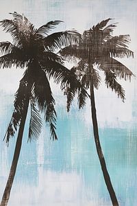 Unter der Palme aquablau