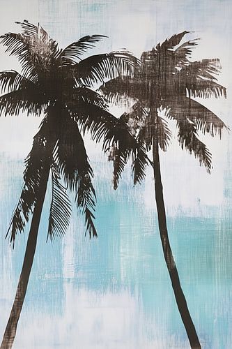 Sous le palmier bleu aqua