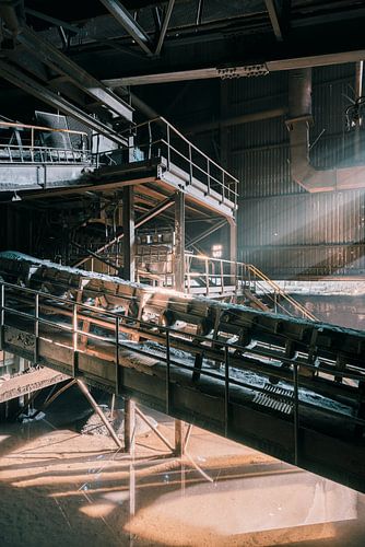 industrial ghosts - tapis roulants dans une aciérie belge