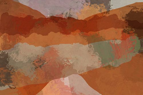 Warme abstracties in pasteltinten. Moderne abstracte kunst I