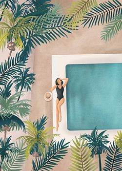 Tropischer Pooltag