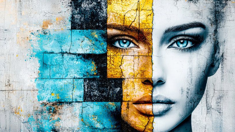 Two worlds - between decay and purity by Klaus Tesching - Art-AI