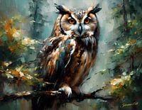 Wildtiere - Abstrakter Surrealismus - Eule 3