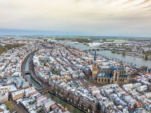 Matinée froide à Kampen vue d'en haut