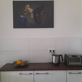 Customer photo: The Flying Milkmaid by Manon Moller Fotografie, on canvas