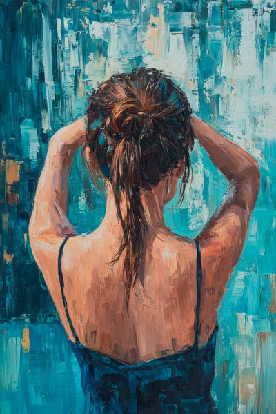 Rear view woman by Poster Art Shop