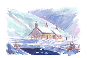 Winterliche Einsamkeit in den schottischen Highlands