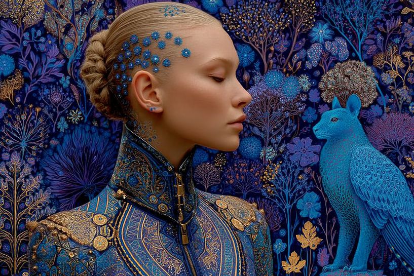 spirituelles Leben mit Frauenporträt von Egon Zitter