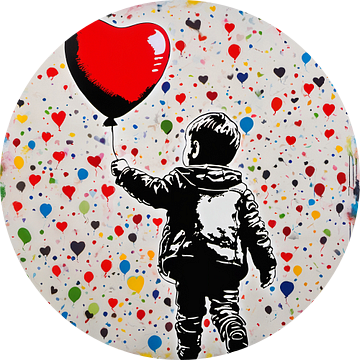 We hebben liefde nodig - Hommage aan Banksy van Team W 32 Gallery
