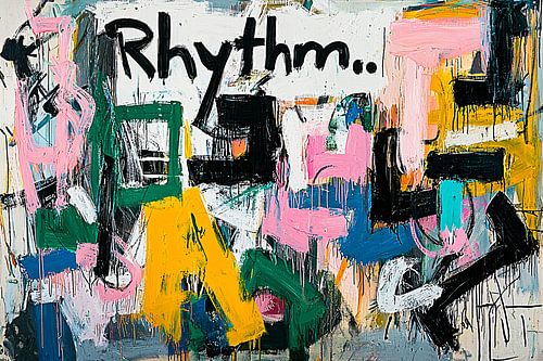 Abstract ritme met levendige kleuren