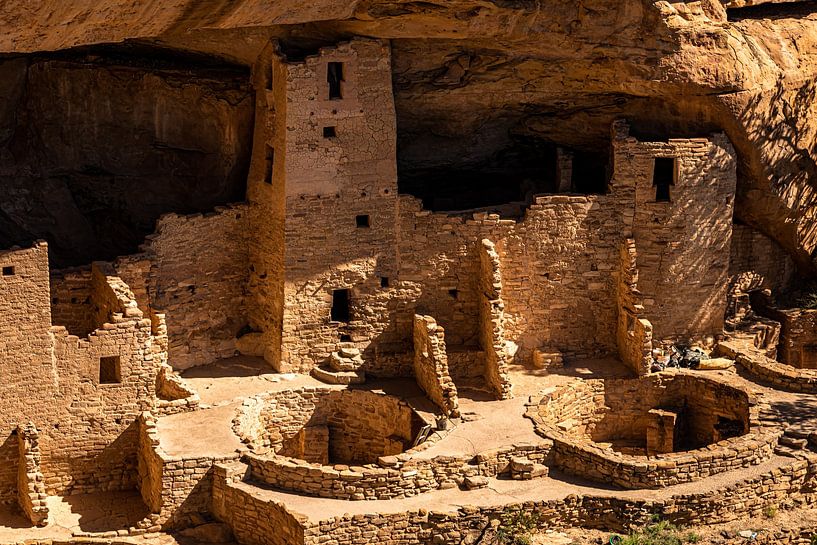 Ruines du Cliff Palace des Anasazi dans le parc national de Mesa Verde Colorado USA par Dieter Walther