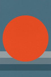 Soleil, Lune, Océan. Ikigai. Art zen abstrait et minimaliste IX sur Dina Dankers