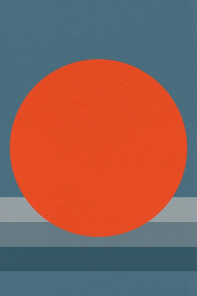 Sonne, Mond, Ozean. Ikigai. Abstrakte minimalistische Zen-Kunst IX von Dina Dankers