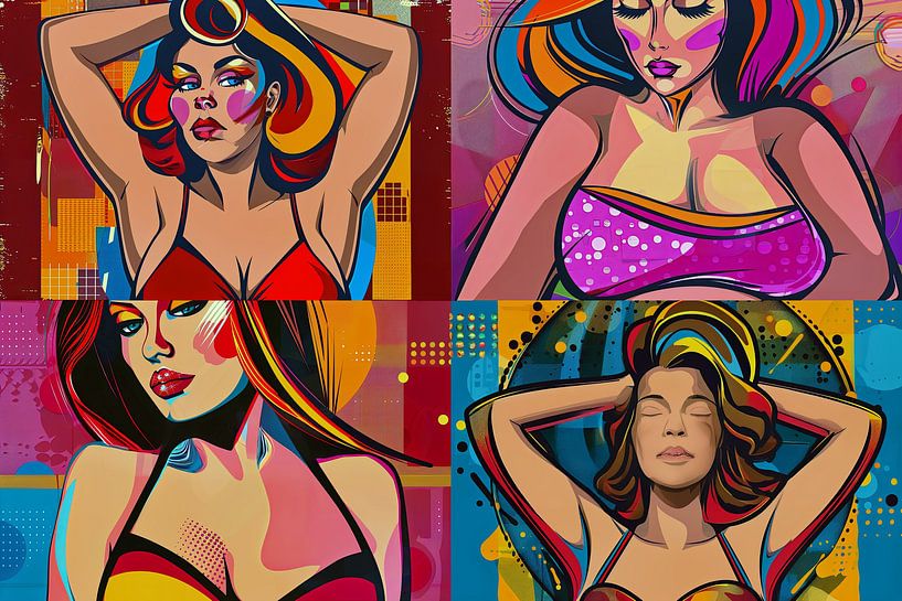 collage femmes portrait par Egon Zitter