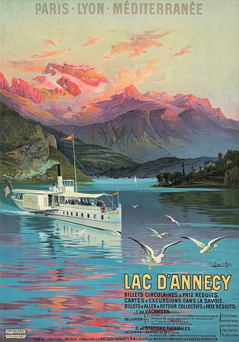 Hugo d' Alési - Het meer van Annecy, Parijs-Lyon-Méditerranée (1900)