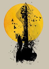 Minimal Art Gitarre #minimal von JBJart Justyna Jaszke