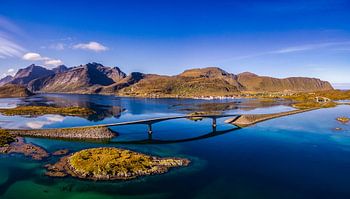 Typische bruggen op de Lofoten