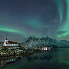 Noorderlicht in Noorwegen sur margriet kersbergen