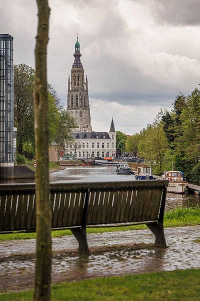 View Breda Harbour, Great Church Breda by Andre Gerbens