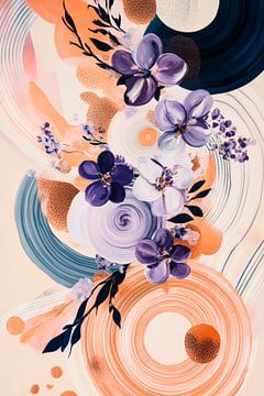 Bloemenpatroon met zachte kleuren