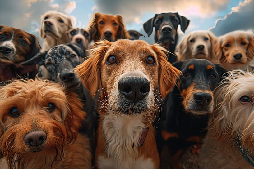 les chiens dans et autour de la maison par Egon Zitter