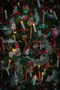 Beautiful antique baubles and candles in a unique crib setting with a homely atmosphere. by Ad Huijben thumbnail