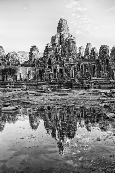 ANGKOR WAT, CAMBODIA, DECEMBER 5 2015 - Ruines van de Bayon tempel in Angkor Wat te Cambodja. One2ex van Wout Kok